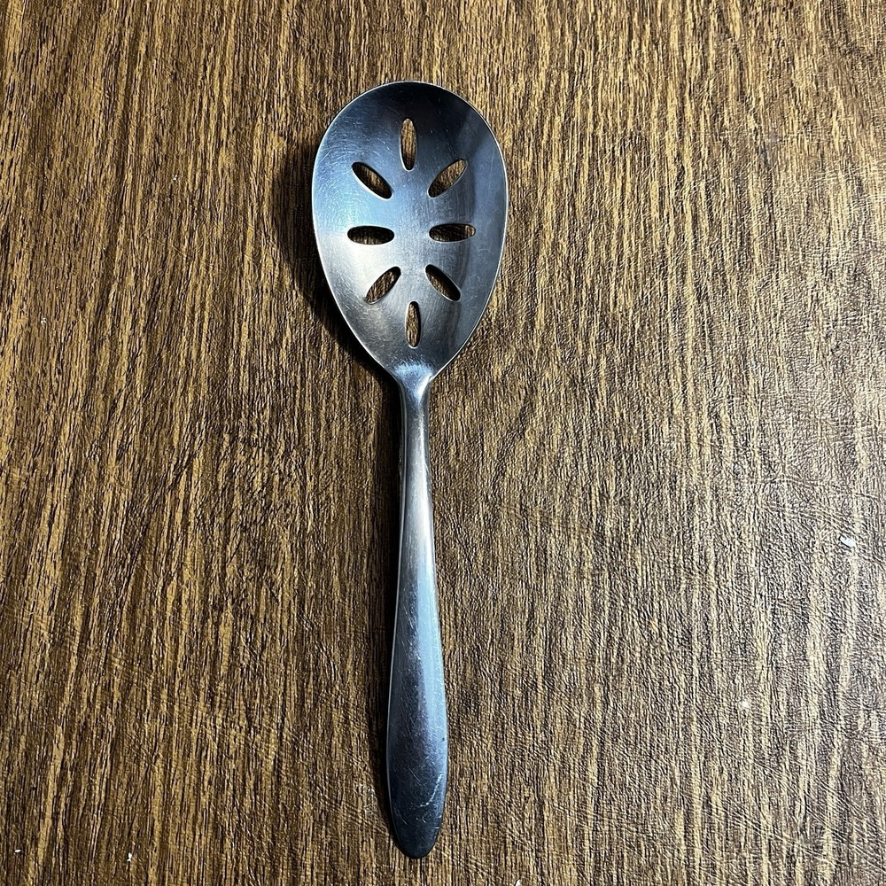 Imperial Stainless Steel Slotted Serving Spoon 9"‎ Long USA "8 slots